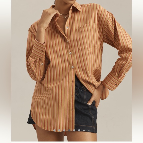 Anthropologie The Bennet Buttondown Shirt by Maeve Size Small - Picture 4 of 14